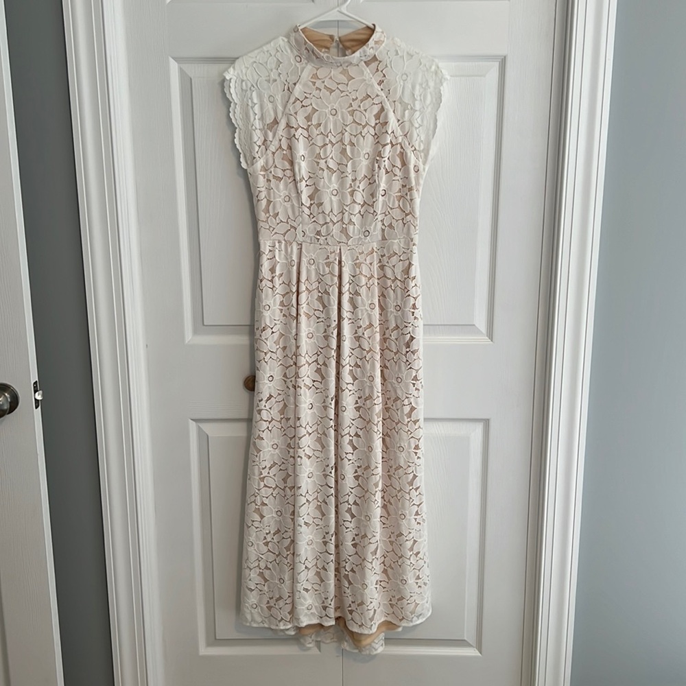 Lulus white lace dress